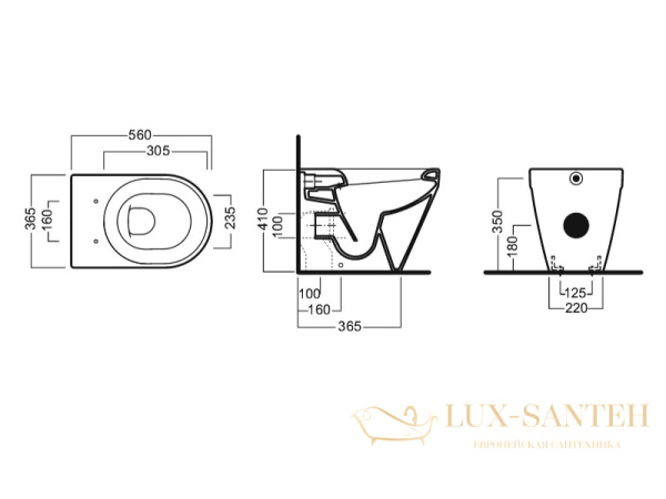 унитаз приставной hatria daytime evo yxv701, белый глянцевый