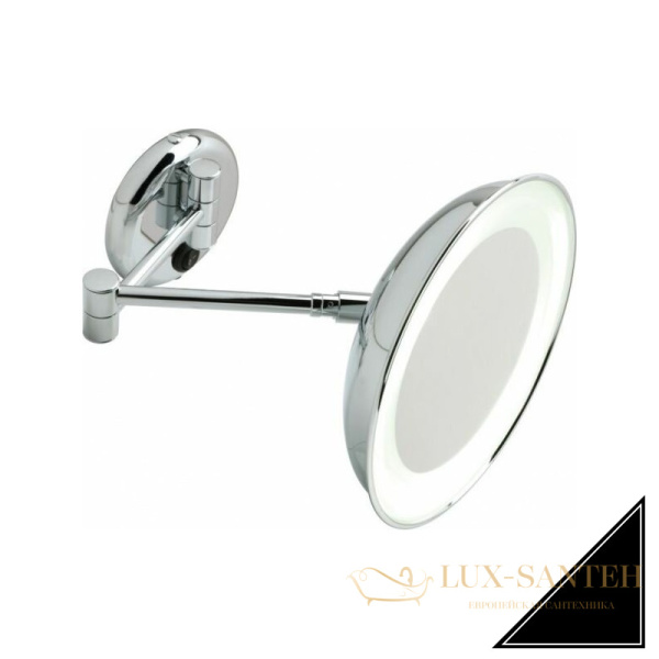 зеркало косметическое stil haus 1036(23) настенное круглое (4x) с led подсветкой (скрытая проводка), черный матовый