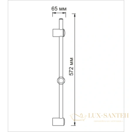 стойка для душа wasserkraft a012 57 см, матовый хром