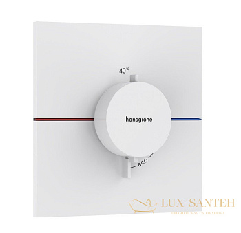 термостат для душа встраиваемый hansgrohe showerselect comfort e, 15574700, белый матовый