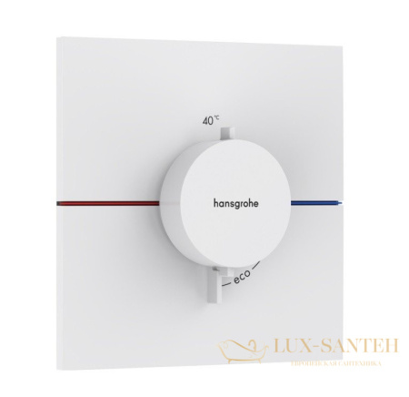 термостат для душа встраиваемый hansgrohe showerselect comfort e, 15574700, белый матовый