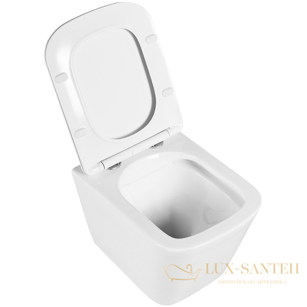 комплект унитаза с инсталляцией belbagno due bb3103chr/sc/bb002-80/bb018-gv-bianco с сиденьем микролифт и клавишей смыва, белый