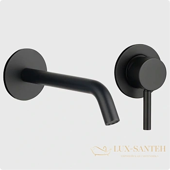 смеситель для раковины встраиваемыйaquame siena aqm6215mb, с внутренней частью, черный матовый