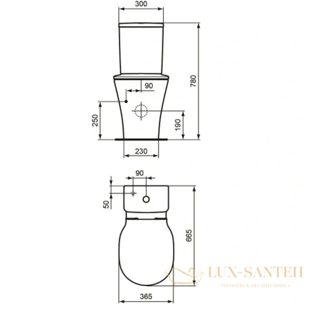 бачок ideal standard connect air cube e073401 для унитаза, белый