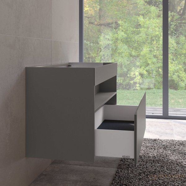 тумба под умывальник keuco stageline, 32882290000, 1200x625x490 мм, к/ф: инокс матовый (лак матовый)/инокс матовый (стекло)