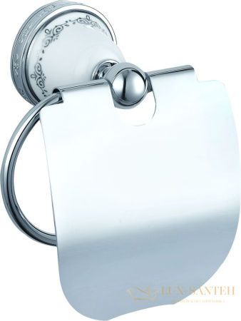 бумагодержатель с крышкой sanibano kleo h9750/06cr, хром