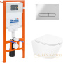комплект унитаза с инсталляцией belbagno tre bb8001chr/sc/bb002-80/bb005-pr-chrome с сиденьем микролифт и клавишей смыва, белый