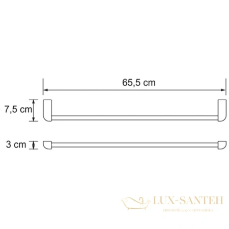 полотенцедержатель wasserkraft kammel k-8330 65,5 см, хром