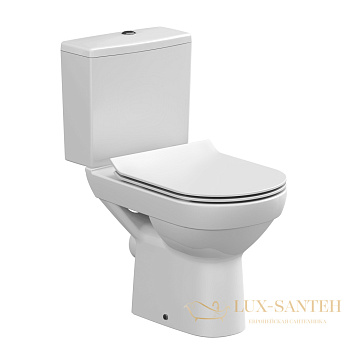 унитаз компакт cersanit city clean on 011 3/5 dpl eo slim, s-ko-cit011-3/5-con-s-dl-w, цвет белый