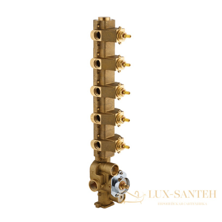 carimali, w21059cr, встраиваемая часть для термостатического смесителя с 5 независимыми выходами