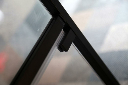 душевая дверь cezares urban urban-b-12-100-c-nero 100 см профиль черный матовый, стекло прозрачное