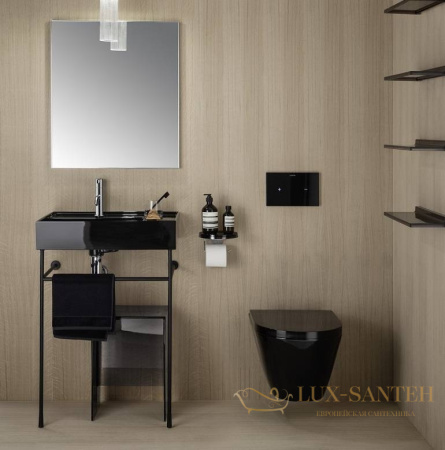 раковина laufen kartell by 8.1033.4.020.111.1 универсальная 60 см, черный глянцевый