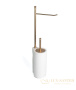 стойка stil haus hashi 972(18) h62 см: бумагодержатель/белый керамический ерш, матовое золото