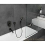смеситель для ванны с душем hansgrohe vernis shape 71458670, черный матовый