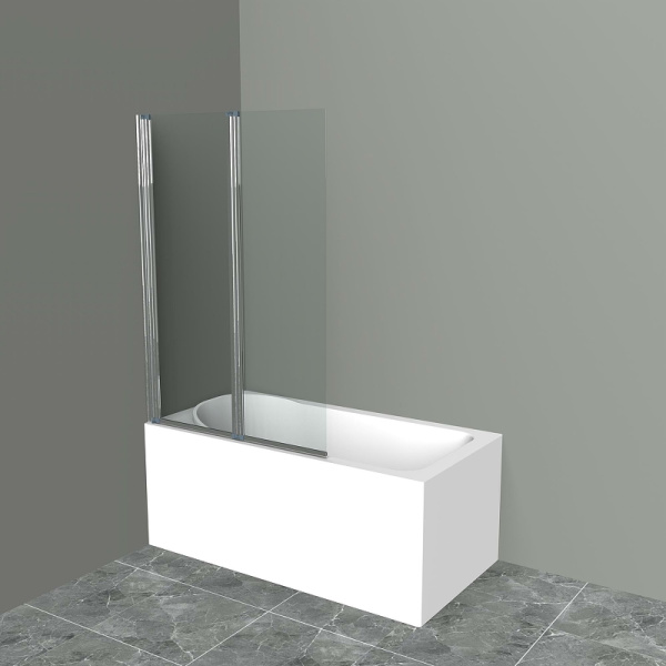 шторка на ванну belbagno uno uno-v-2-80/150-c-cr профиль хром, стекло прозрачное 