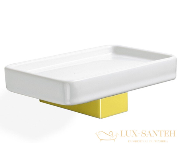 мыльница керамическая stil haus gea ge09(16) настенная, золото-белая керамика