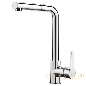 cмеситель для кухни fima carlo frattini kitchen, f7029wotcr, c выдвижным 2 режимным поворотным изливом, хром