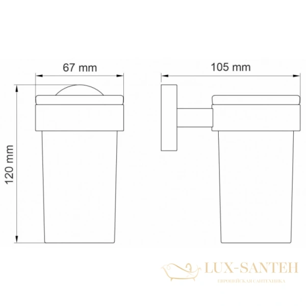 стакан wasserkraft asphe k-77728, розовое золото