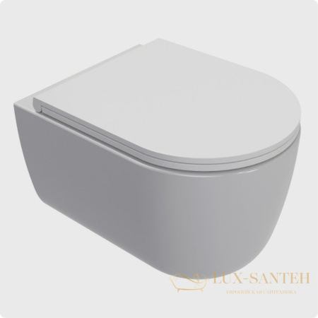 унитаз подвесной безободковый aquame aqm2013pro, смыв торнадо, с быстросъемным сиденьем softclose, белый глянцевый