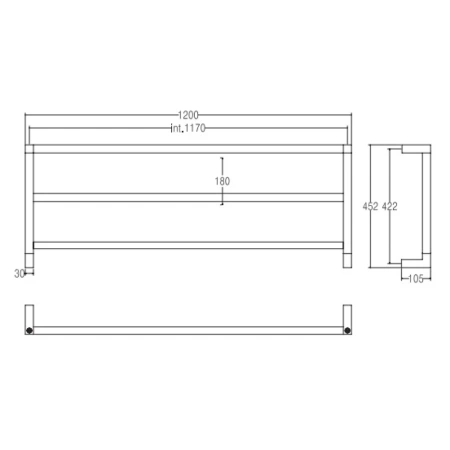 полотенцесушитель электрический margaroli panorama 830/3 830117003crn, высота 45.2 см, ширина 120 см, хром