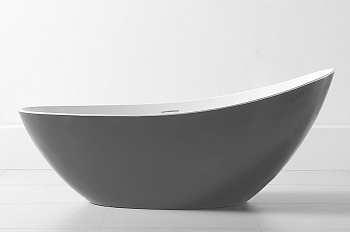 акриловая ванна abber ab9233g, цвет серый