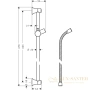 штанга для душа 65 см hansgrohe unicaclassic 27617000