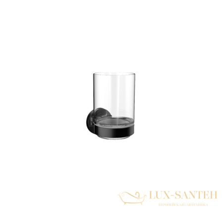 emco round, 4320 133 00, стакан подвесной, цвет черный х хрусталь