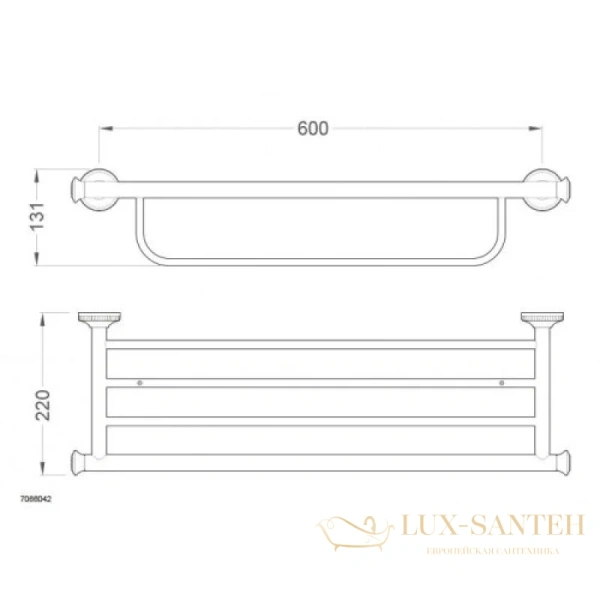 полка для полотенца schein superior 7066042 60 см, хром
