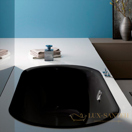ванна bette lux oval 3467-035 plus 1900х900 мм шумоизоляция, антигрязевое, черный