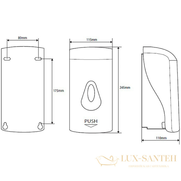 диспенсер для жидкого мыла bemeta hotel 121209037, серый