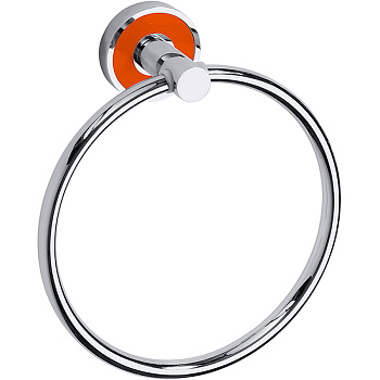 кольцо для полотенец bemeta trend-i 104104068g, хром оранжевая