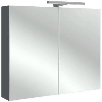 зеркальный шкаф jacob delafon odeon up eb796ru-n14 80х65 см, серый антрацит
