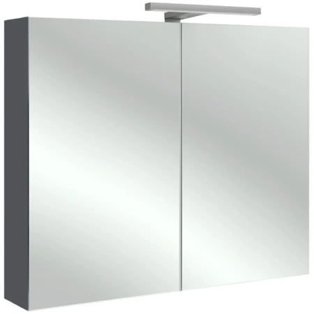зеркальный шкаф jacob delafon odeon up eb796ru-442 80х65 см, серый антрацит