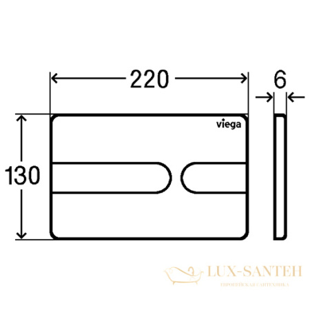 панель смыва viega prevista visign for style 23 773168, нержавеющая сталь