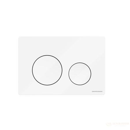 панель смыва ceramica nova balance circle cn12-001w для инсталляции, белый глянцевый