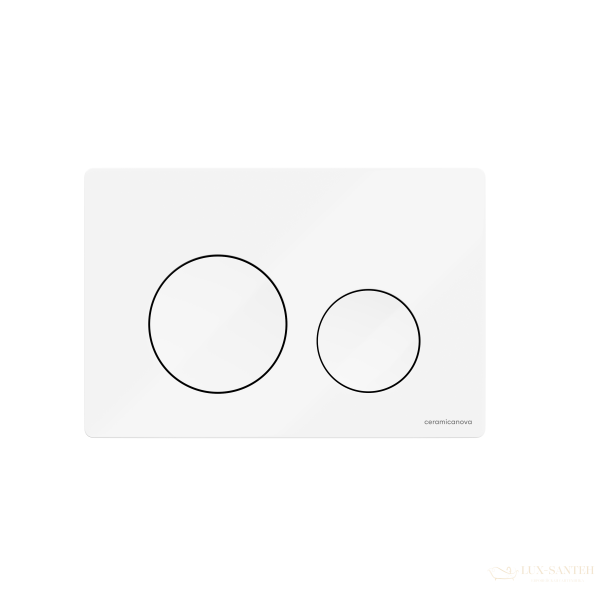 панель смыва ceramica nova balance circle cn12-001w для инсталляции, белый глянцевый