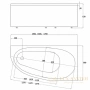 акриловая ванна aquatek дива 150x90 div150-0000002 правая, без гидромассажа