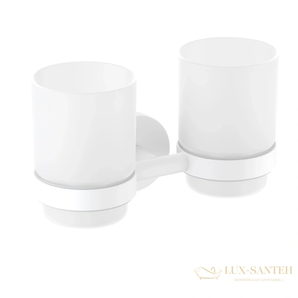 стакан для зубных щеток двойной timo saona 13034/16, белый матовый