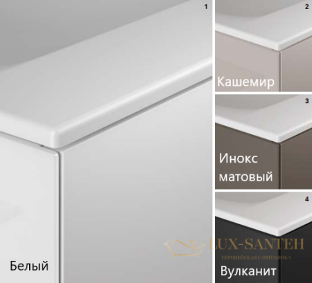 тумба под умывальник keuco stageline, 32863970100, 800x550x490 мм, к/ф: вулканит (ламинир. матовый)/вулканит матовый (стекло)