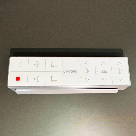 унитаз приставной uni-flow mi smart cb1088zr, с крышкой-биде и дистанционным пультом, белый глянцевый