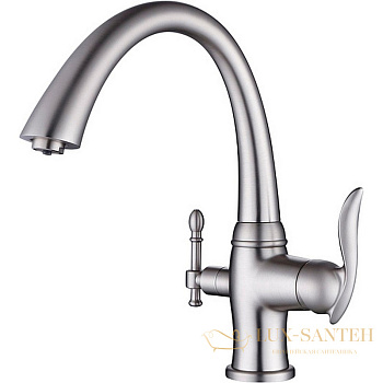 смеситель zorg sanitary zr 340 yf satin для кухни, сатин