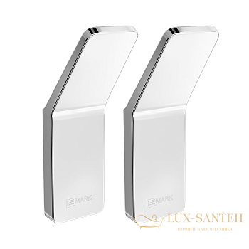 крючок одинарный lemark smooth line 9711001 для полотенец и халатов (2 штуки), хром