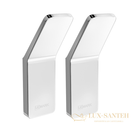 крючок одинарный lemark smooth line 9711001 для полотенец и халатов (2 штуки), хром
