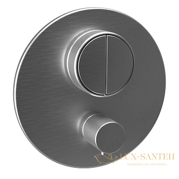 термостат для душа встраиваемый almar core e176632.nb, внешняя часть, на 2 выхода, никель брашированный