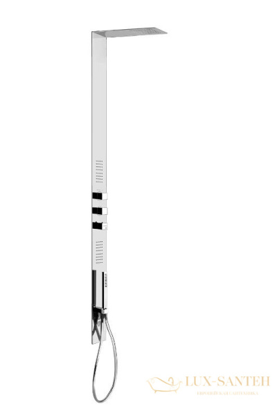душевая система gessi tremillimetri quadro 39802.238, mirror steel