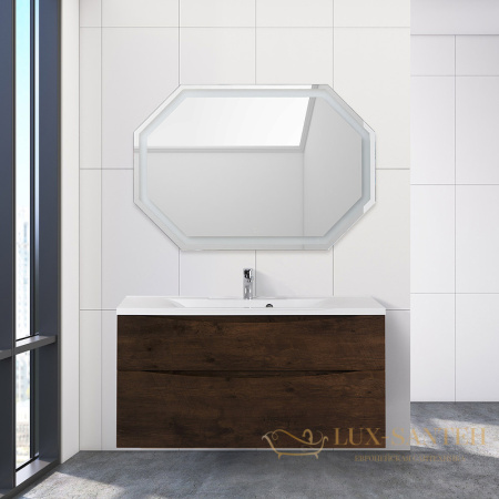 тумба под раковину belbagno marino-h60 marino-h60-1100-2c-so-rw-p 110 см подвесная, rovere moro