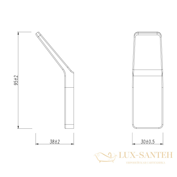 крючок одинарный lemark smooth line 9711001 для полотенец и халатов (2 штуки), хром