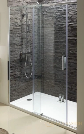 душевая дверь jacob delafon contra black 120 e22c120-bl профиль черный, стекло прозрачное