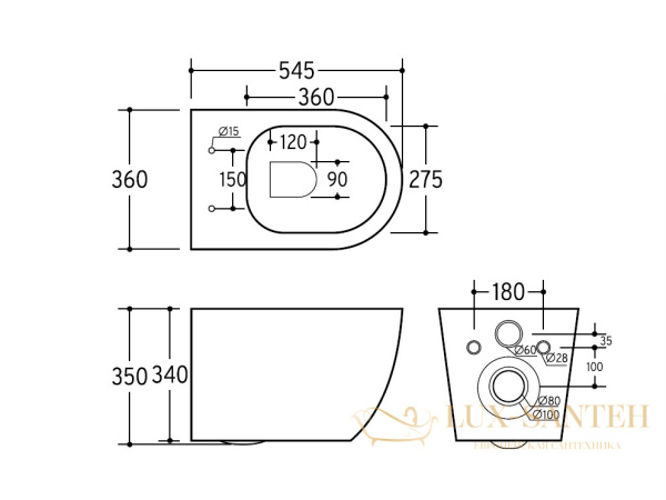 унитаз подвесной безободковый charus estella rimless ewc700-121w, с быстросъемной крышкой с сиденьем, микролифт, белый глянцевый