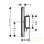 термостат для душа встраиваемый hansgrohe showerselect comfort q, 15583000, на 2 выхода, хром